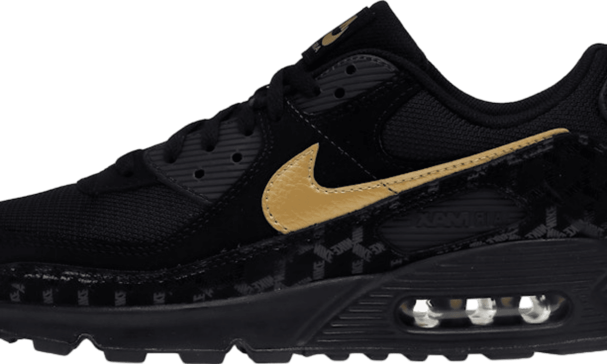 Nike Air Max 90 Black Gold Muguard Pattern - SneakerStack