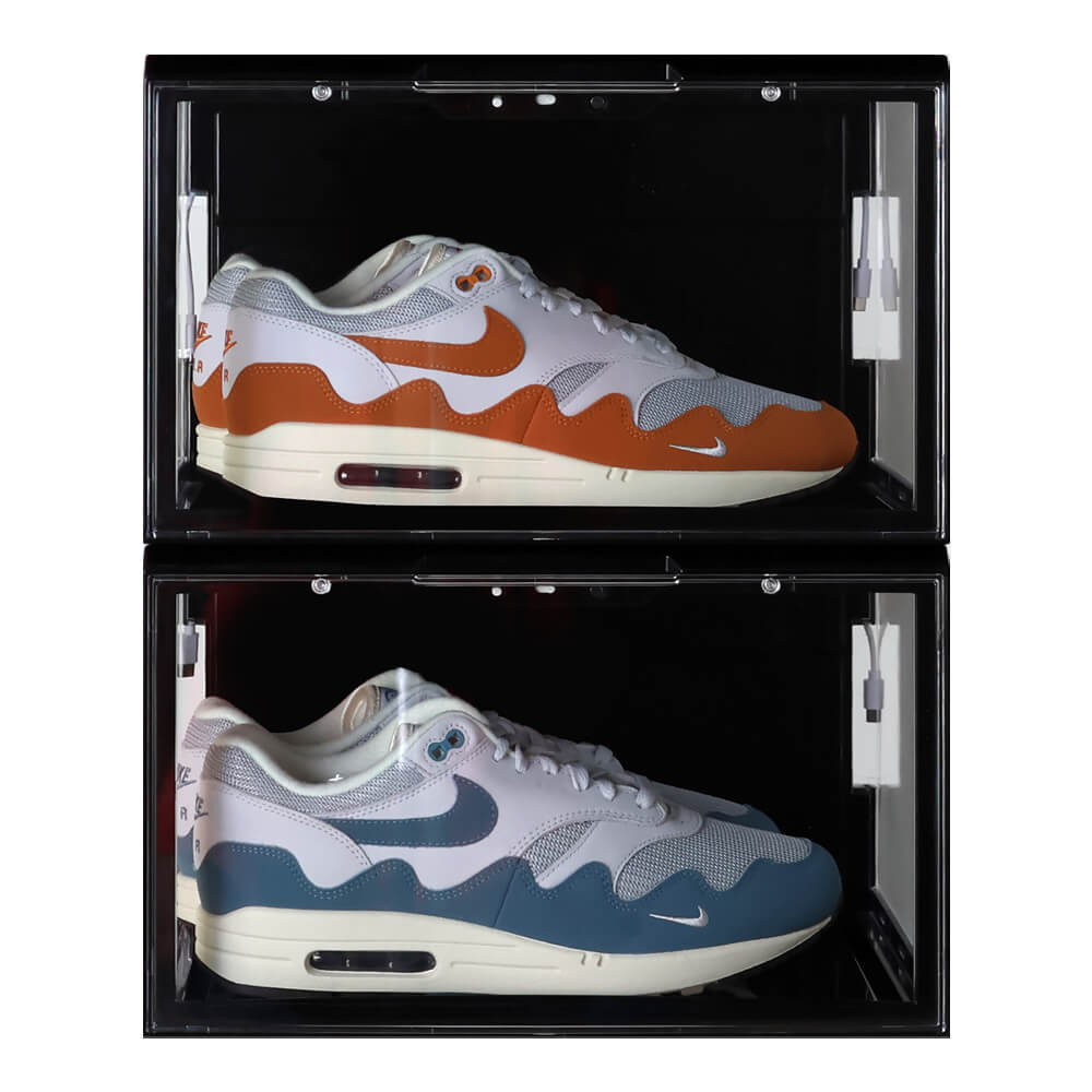 Sneakerbox LED zwart 2-pack