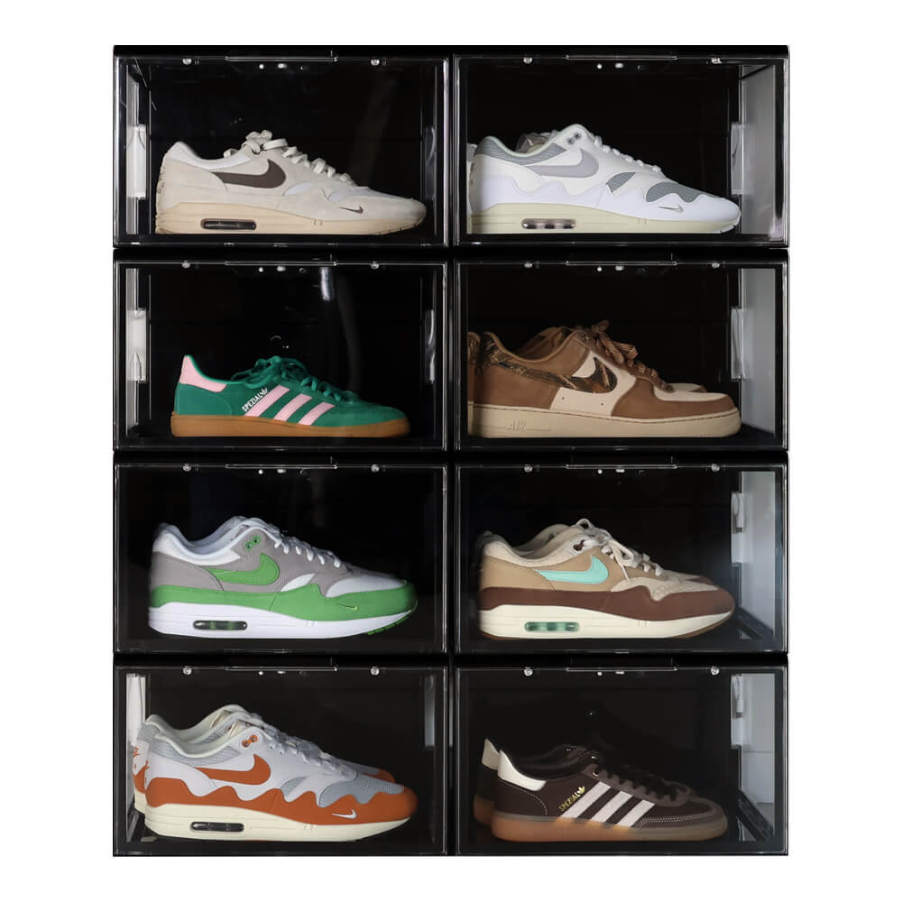 Sneakerbox LED zwart 8-pack